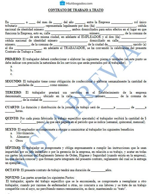 Contrato a trato