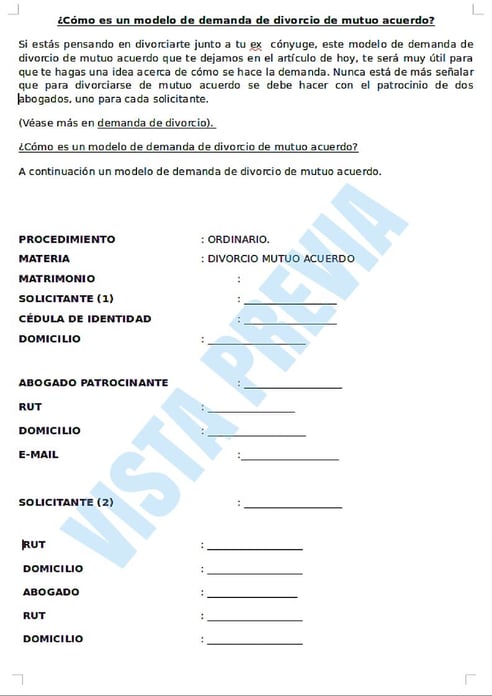 El divorcio de mutuo acuerdo en Chile