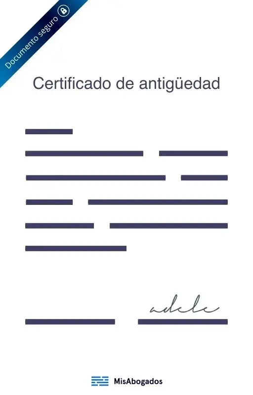 Certificado de antigüedad